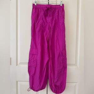 Daily Practice Pink Base Jump Cargo Parachute Pants XS